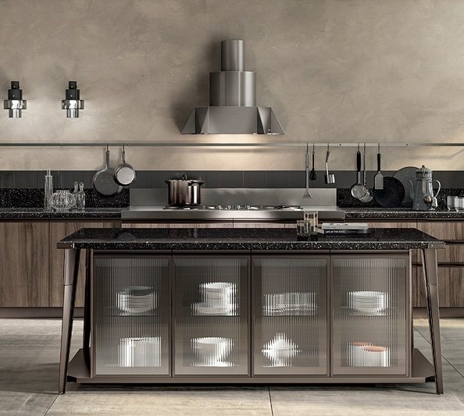 кухня Scavolini Diesel Open Workshop с островом