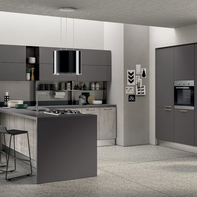 Кухня Scavolini Sax серый