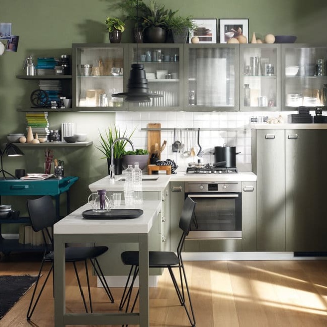 небольшая кухня Cucina Diesel Social с полуостровом