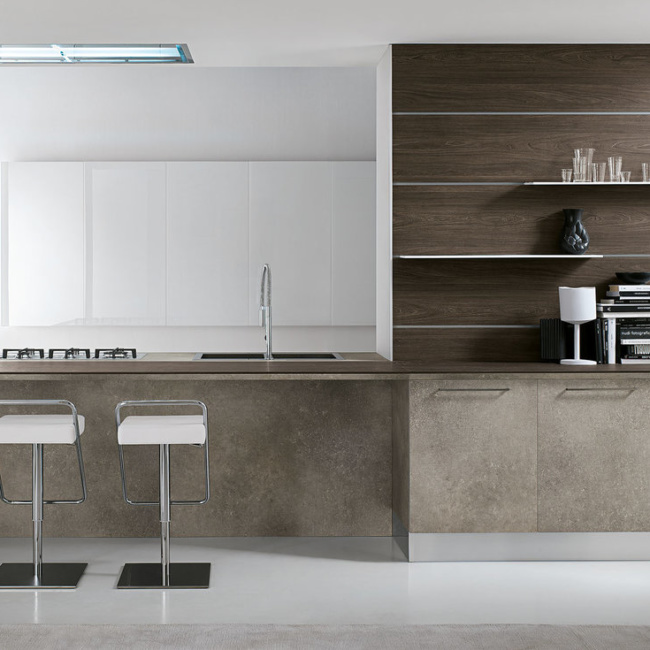 кухня Aster Modern Atelier - фасады под мрамор