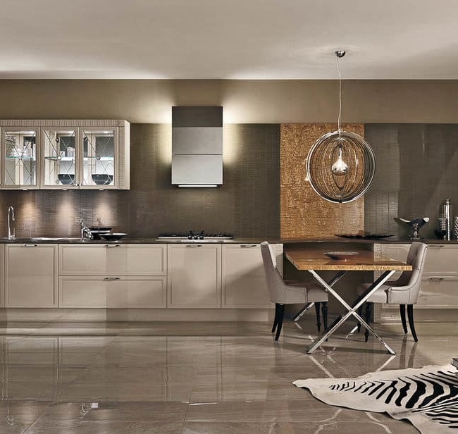 кухня ASTER LUXURY GRAM в бежевом цвете