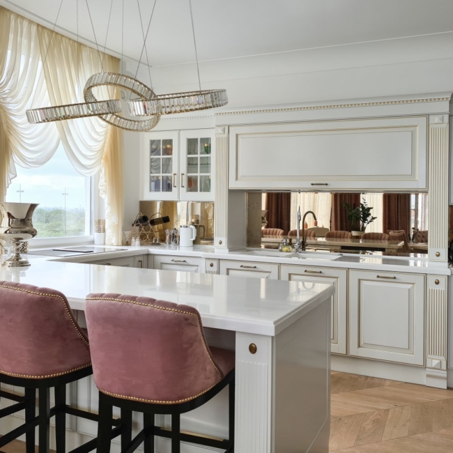Кухня Scavolini Baltimora из массива ясеня